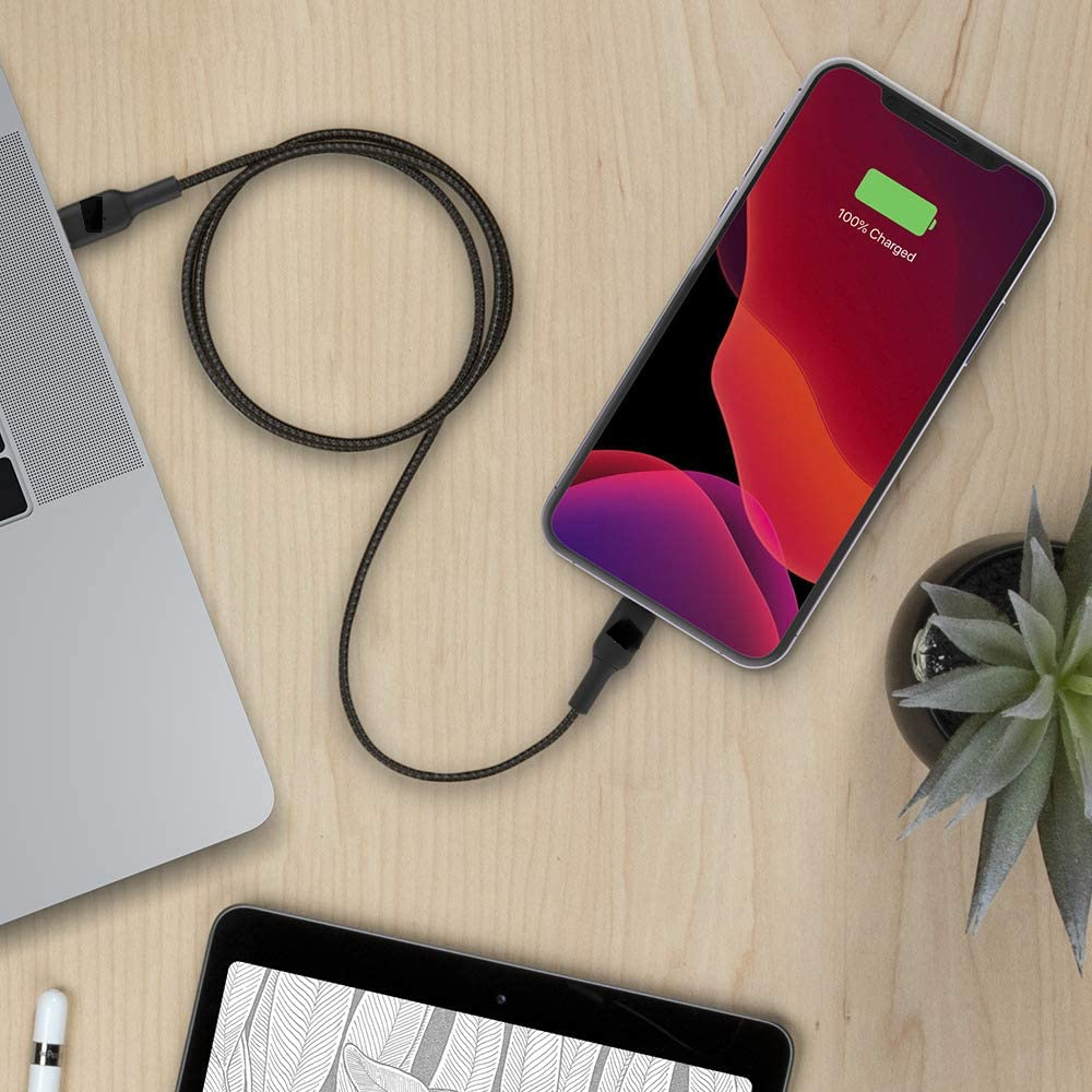 Ven Dens PD 20W Fast Charging USBC to Lightning Cable Black (VD0322)