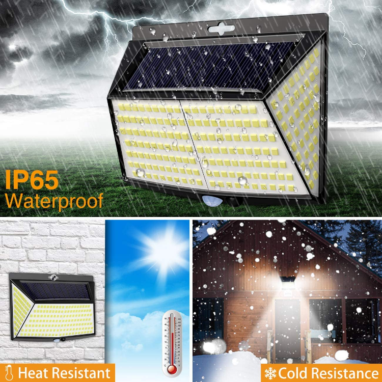 Picture of 228 LED Solar Powered PIR Motion Sensor Wall Lights Garden Outdoor Security Lamp, Waterproof Solar Security Lights Outdoor Motion Sensor