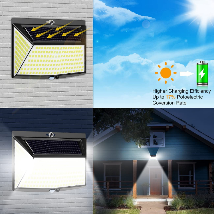 Picture of 228 LED Solar Powered PIR Motion Sensor Wall Lights Garden Outdoor Security Lamp, Waterproof Solar Security Lights Outdoor Motion Sensor