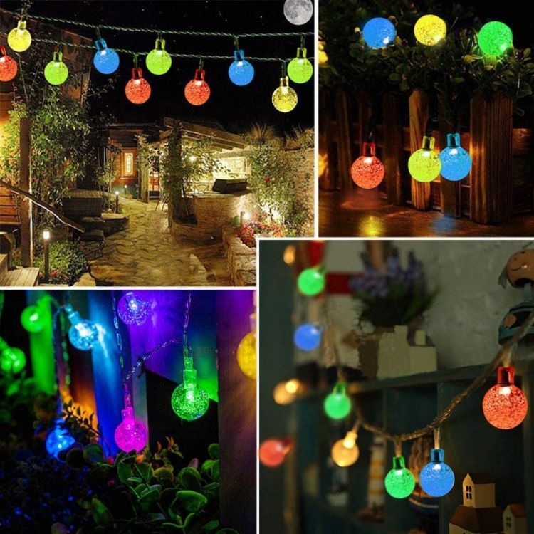 Picture of Solar Fairy Lights Outdoor Waterproof, LED Solar Garden Lights, 8 Mode Solar String Lights for Christmas Parties Wedding