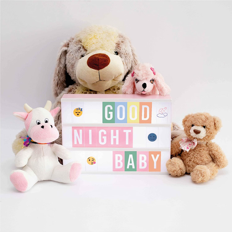 Picture of Pink Cinema Light Box with 400 Letters, Emojis & 2 Markers  A4 LED Light Box For Girl Room Decor