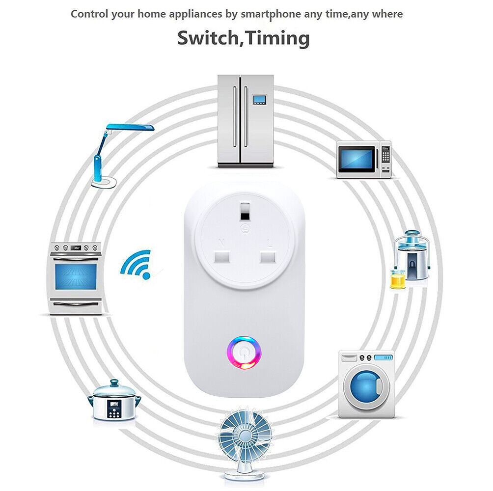 Smart Plug Wifi Socket Monitor Timing Function Toya Smartlife App Control White