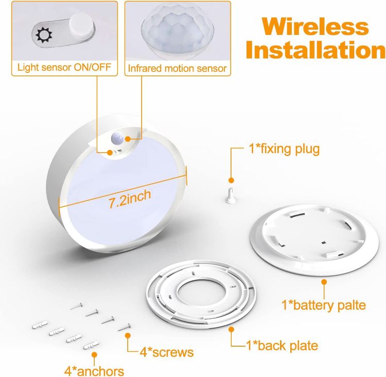 Indoor LED Motion Sensor Light with Reliable Battery Power