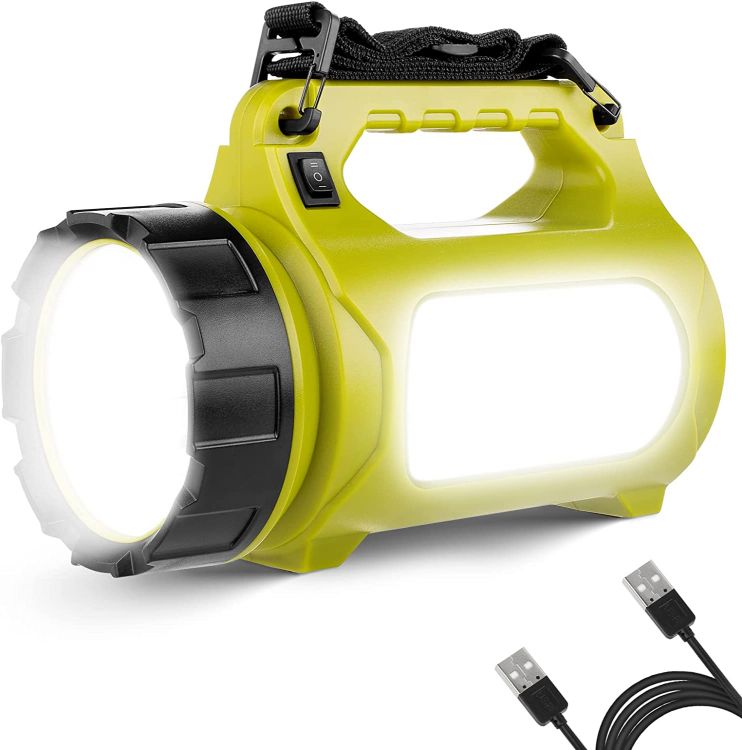 Picture of Rechargeable Camping Lantern, 1000 Lumen Bright LED Torch, 5 Modes Outdoor Searchlight with 3600mAh Power Bank