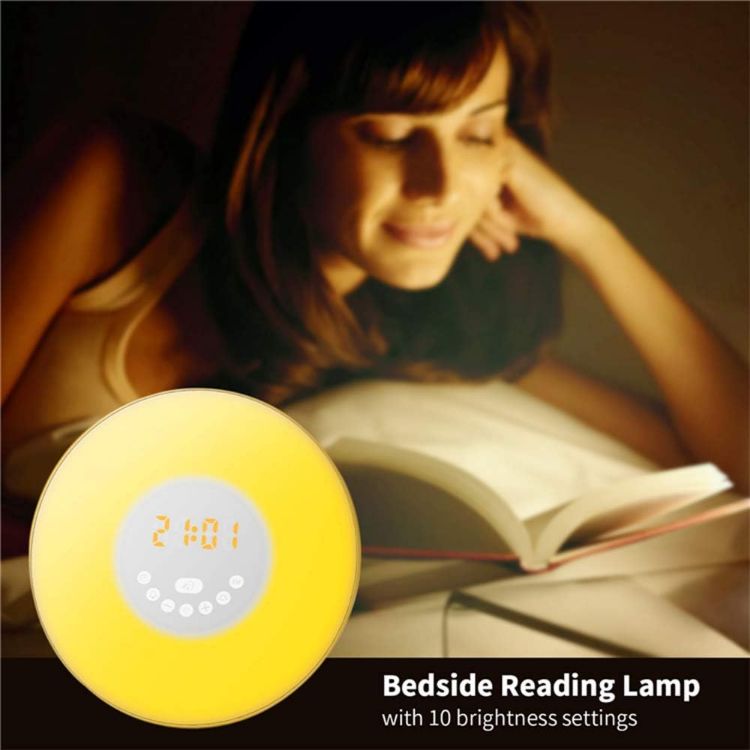 Nightlight and reading lamp with 6 color modes and warm white light
