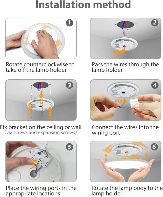 Picture of LED Flush Ceiling Light with RGB Backlight, Remote Control 24W 2350LM Bathroom Light IP54 Waterproof