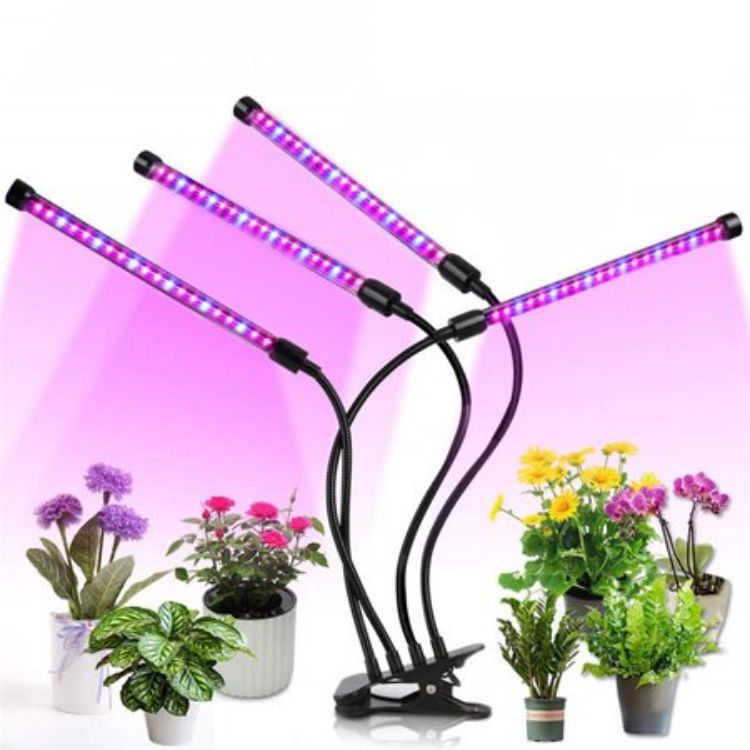 Picture of 4-Head Plant Grow Lights Full Spectrum for Indoor Plants, 80 LEDs  Clip-On Desk Grow Lamp  Auto ON & Off with 3/9/12H Timer