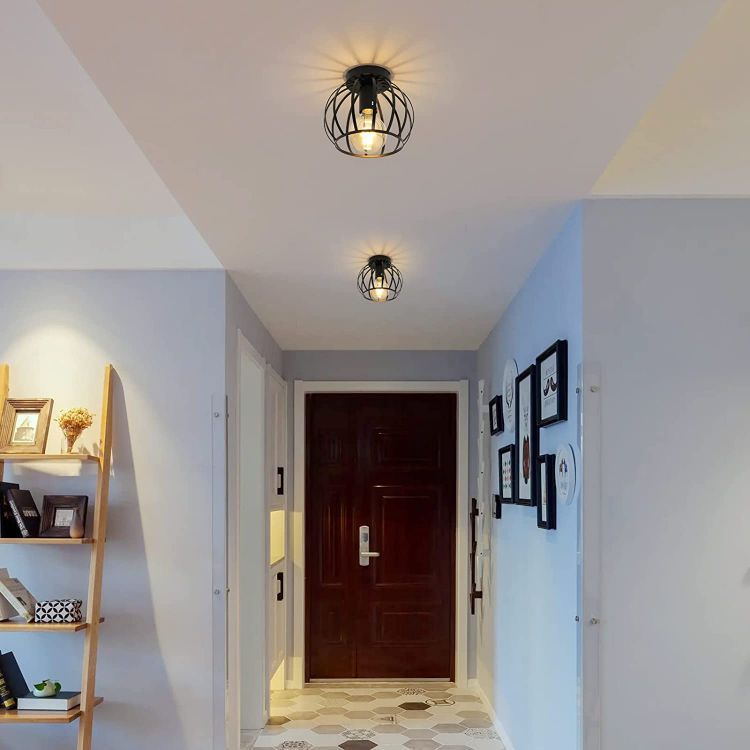 E27 base ceiling light compatible with LED, CFL, Edison bulbs