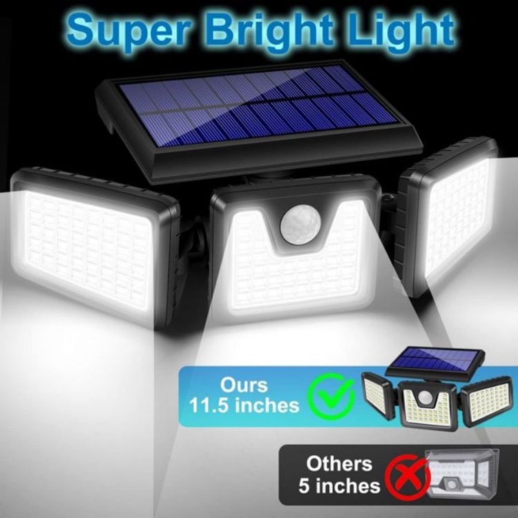 Picture of 2 Pack Solar Lights Motion Sensor, Security LED Waterproof Adjustable Head