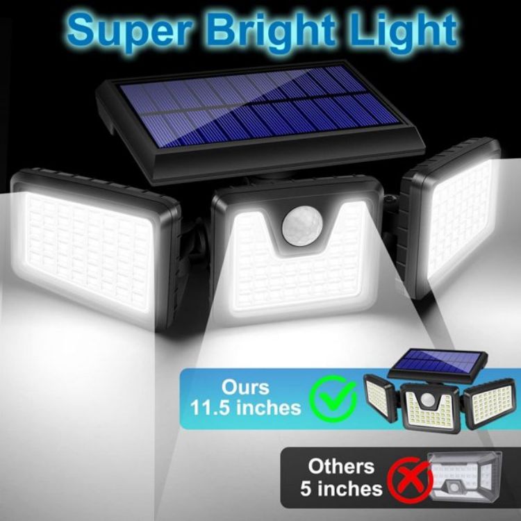 Picture of Solar Lights Outdoor, 2 Pack 74 High Brightness LED Cordless Solar Light