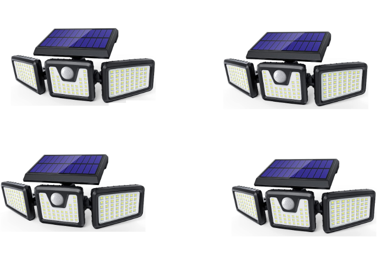 Picture of 2 Pack Solar Lights Motion Sensor, Security LED Waterproof Adjustable Head