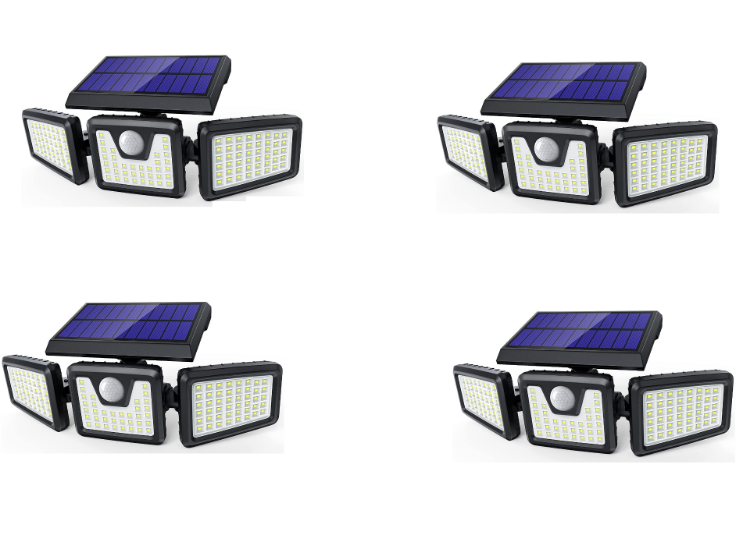 Picture of Solar Lights Outdoor, 2 Pack 74 High Brightness LED Cordless Solar Light