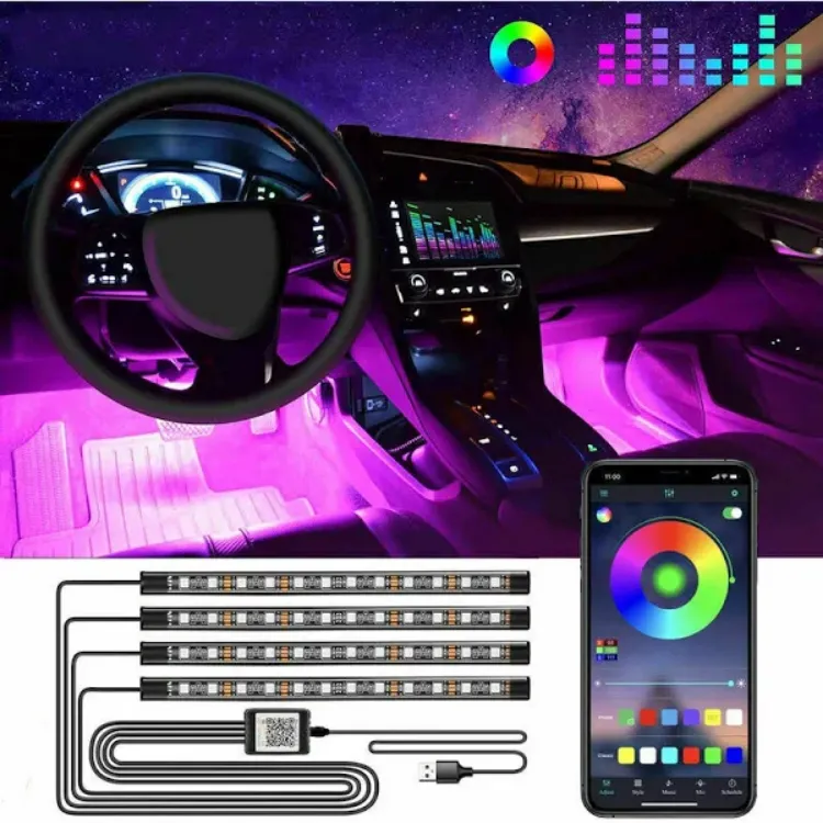 "rgb car led strip light-alpha lights- smartgadgets4u"