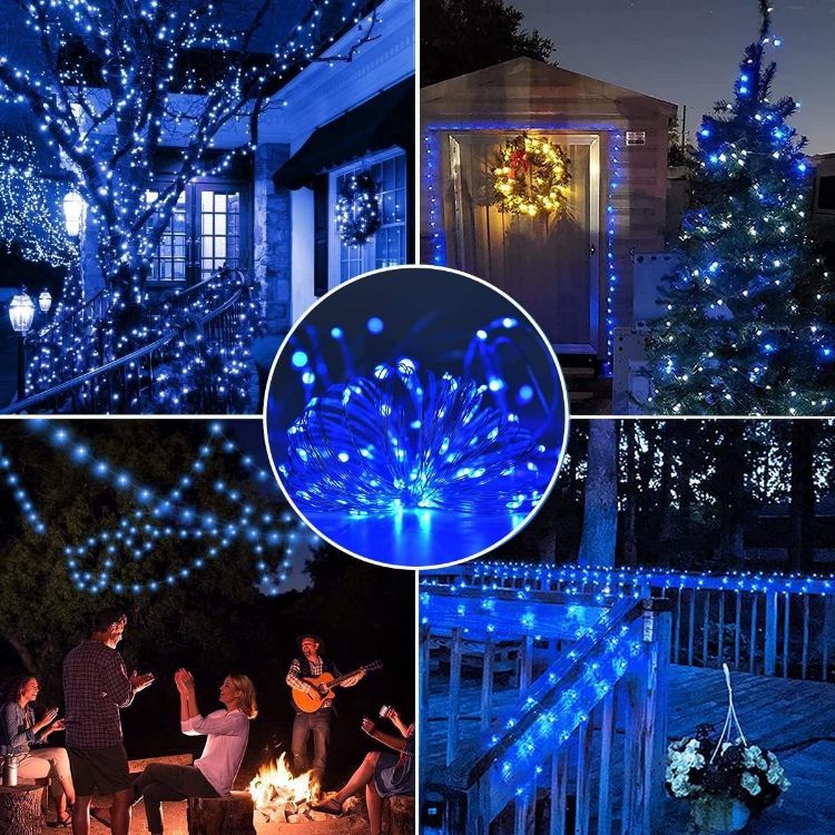 Picture of Solar Fairy Lights Outdoor | LED Solar String Lights 8 Modes Copper Wire Decorative For Garden