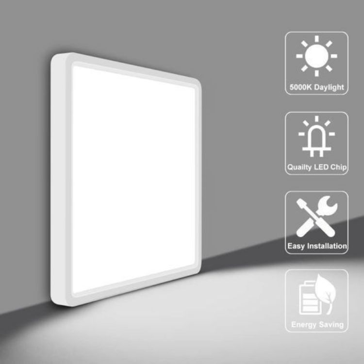 Slim modern LED panel light for hallways, bedrooms, and kitchens