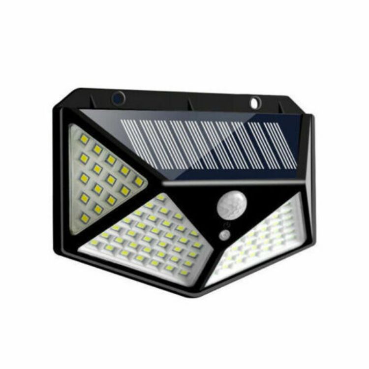 Picture of Outdoor Solar Lights Garden 100 LED Solar Security Lights 3 Modes Motion Sensor Wall Lights Outdoor 270º Wireless Solar Powered Flood Lights