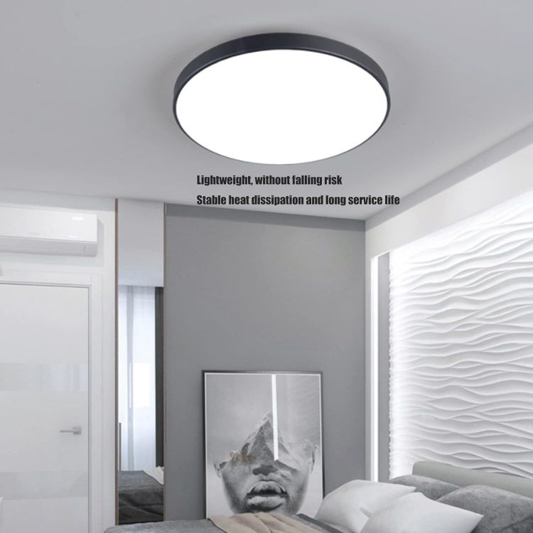  Minimalist Black LED Ceiling Fixture for Hallway & Kitchen