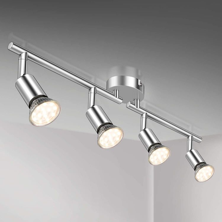 Picture of LED Ceiling Light Rotatable, 4 Way Adjustable Modern Ceiling Spotlights( Matte Black) 