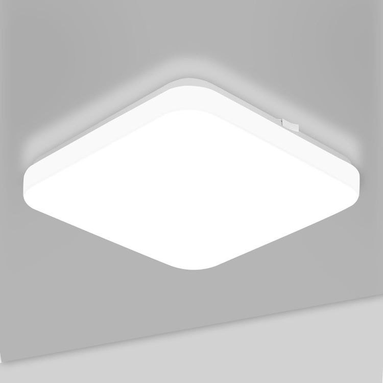 24W Square LED Ceiling Light 6000K Cool White IP44 Waterproof