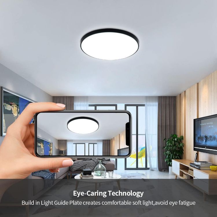  Energy-Efficient 4000K LED Flush Mount Ceiling Lamp