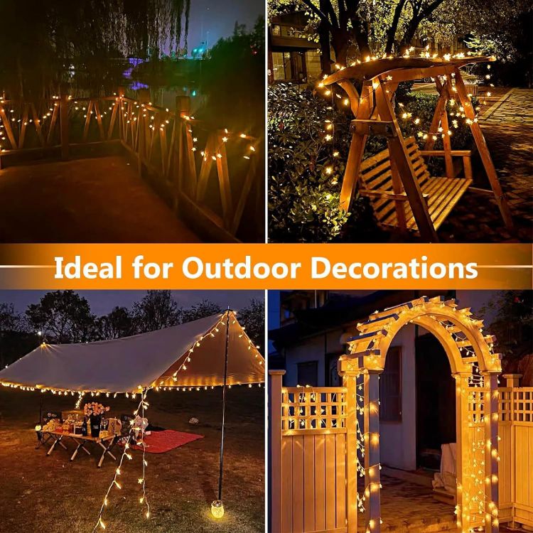 Picture of Star String Lights, 10ft/3M 20 LED Plug in String Lights Warm White Fairy Lights for Birthday/Christmas/Wedding/Party Indoor Outdoor Decoration