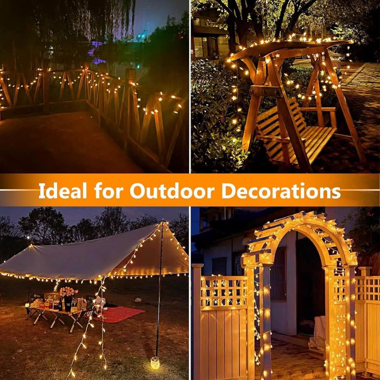 Picture of Star String Lights 3m 10ft 20 LED Warm White Plug-in Fairy Lights Indoor Outdoor Decoration Party Wedding Christmas