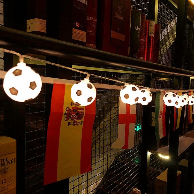 Picture of String Light 20LEDs Football Decoration -  Modern World Football Modeling Indoor Decor Lighting Warm Light 3M