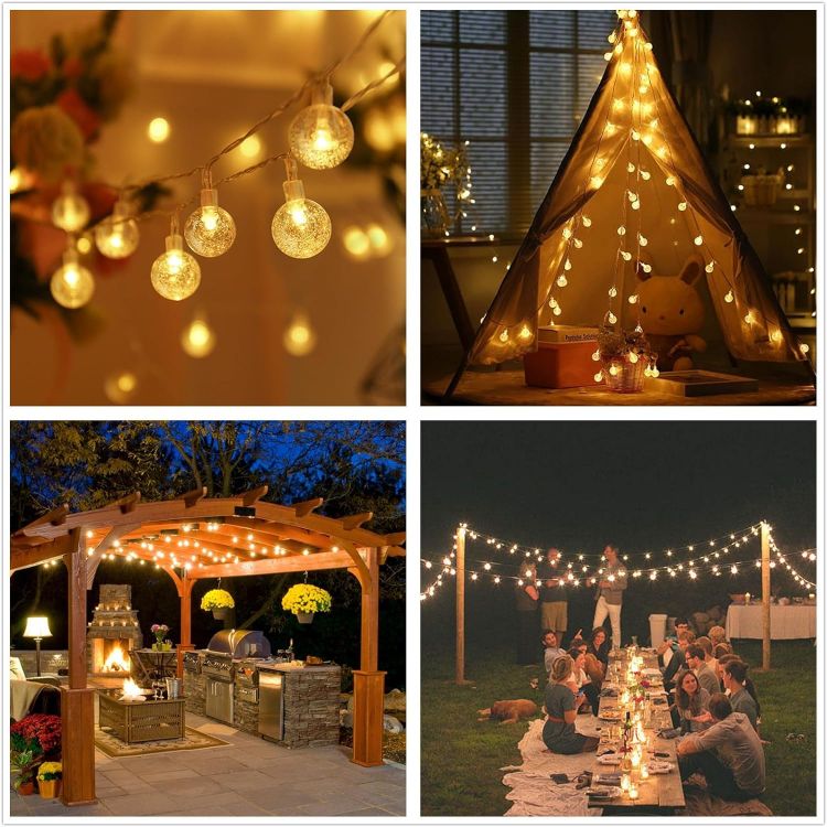 Picture of Fairy Lights Battery Powered,10Ft 20 LED Globe String Lights with Remote, USB Fairy Lights for Bedroom, Indoor Outdoor Christmas Lights