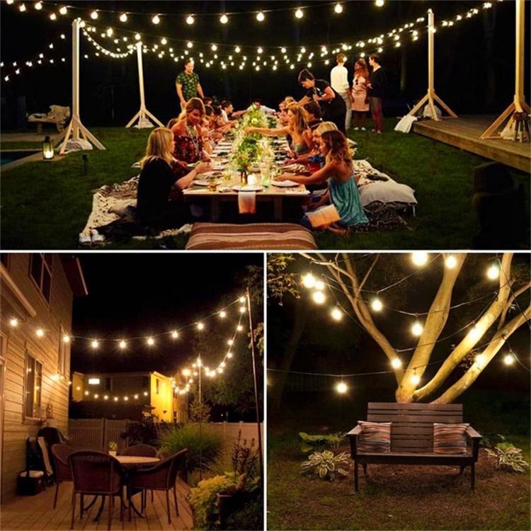 Picture of 20 LED Outdoor Solar String Lights Crystal Globe – IP65 Waterproof Garden Patio Fairy Lights Warm White Solar Powered