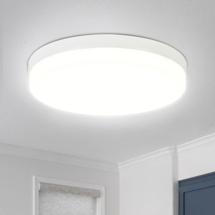 Picture of LED Kitchen Ceiling Light, 18W 1850lm Round Ceiling Lights Daylight White 5000K, 120W Equivalent, Dome, Flush Ceiling Light 