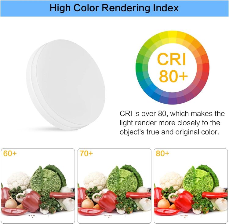 Round LED ceiling light 1850lm bright daylight illumination