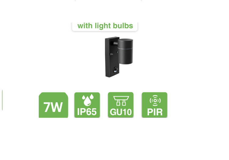 Picture of Up Down Led Wall Light PIR Sensor 7W GU10 Outdoor Garden Wall Lights IP65 Sconce
