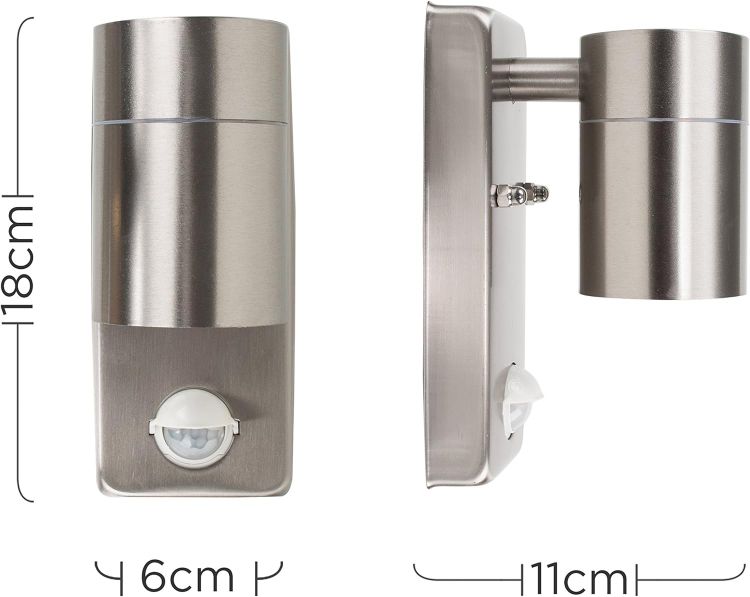 IP44 waterproof stainless steel exterior wall sconce