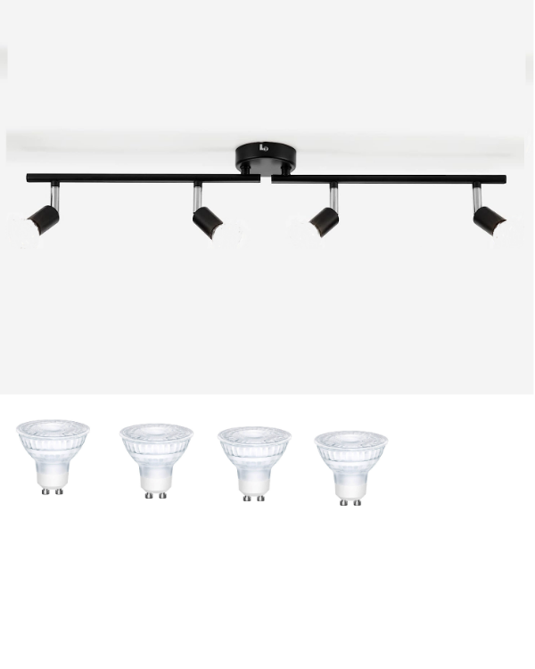 Picture of  LED Ceiling Light Rotatable, 4 Way Adjustable Modern Ceiling Spotlights(White Chrome) for Kitchen, Living Room, Bedroom