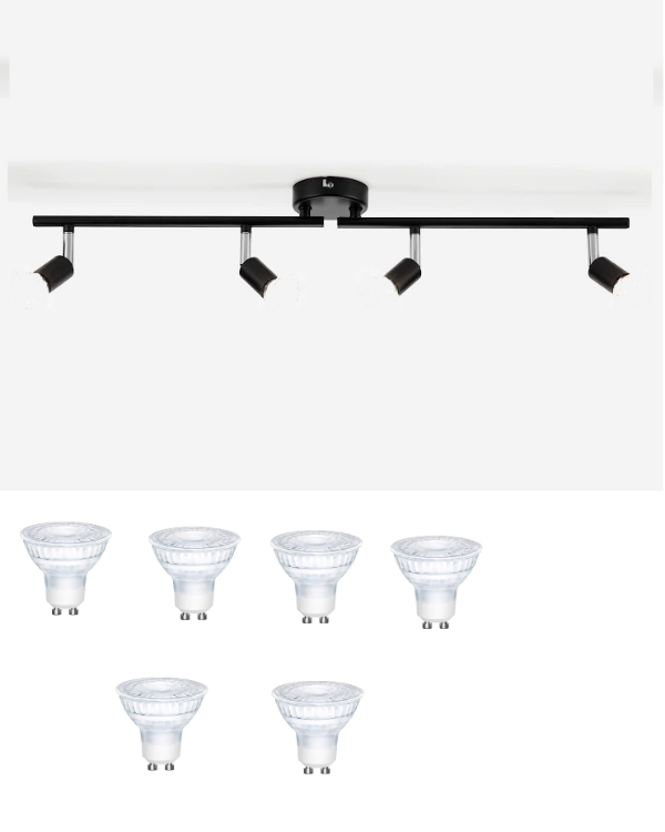 Picture of  LED Ceiling Light Rotatable, 4 Way Adjustable Modern Ceiling Spotlights(White Chrome) for Kitchen, Living Room, Bedroom