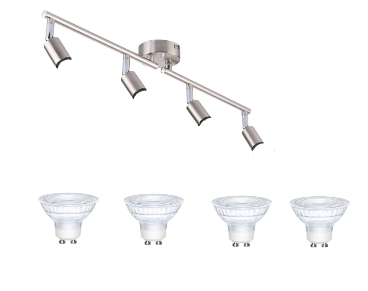 Picture of  LED Ceiling Light Rotatable, 4 Way Adjustable Modern Ceiling Spotlights(White Chrome) for Kitchen, Living Room, Bedroom