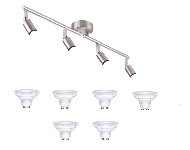 Picture of  LED Ceiling Light Rotatable, 4 Way Adjustable Modern Ceiling Spotlights(White Chrome) for Kitchen, Living Room, Bedroom