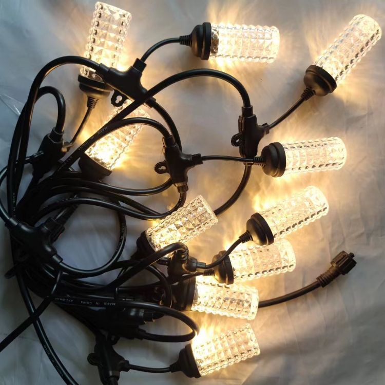 Picture of Outdoor Lights Mains Powered, 5meter LED S14 Garden Festoon String Lights with 10 LED Bulbs, Shatterproof Festoon Lights For Garden