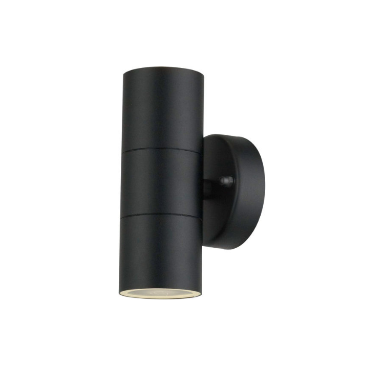 Picture of Modern Black Double Up Down Outdoor Stainless Steel Wall Light, Use GU10 IP65