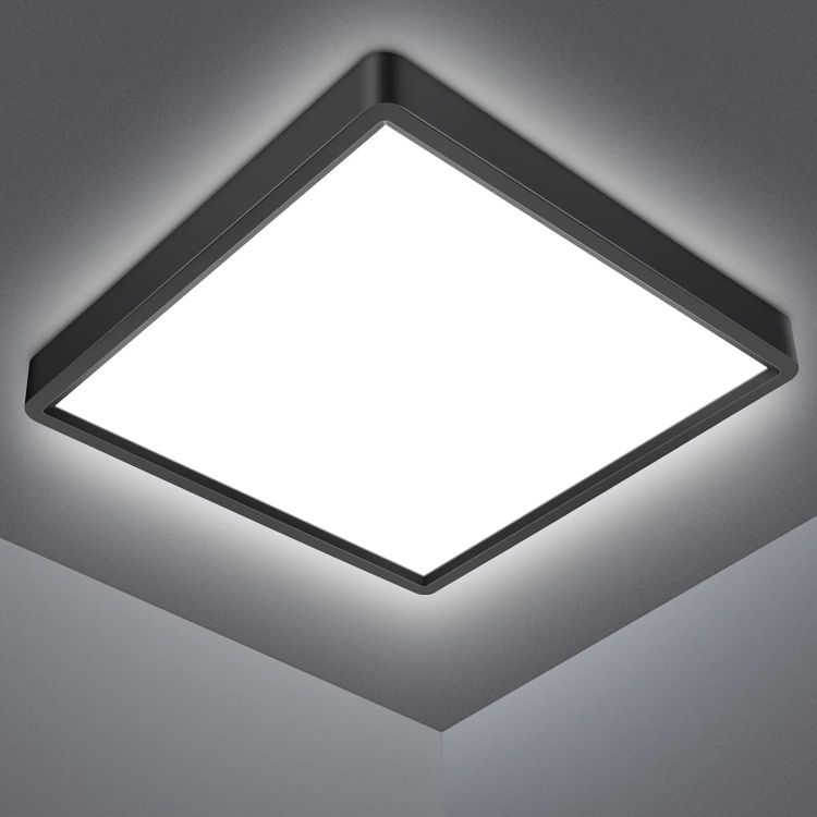 Picture of LED Ceiling Light,18W 1500LM,100W Equivalent,5000K Daylight White,Waterproof IP54,Flush Mount, Square Modern Ceiling