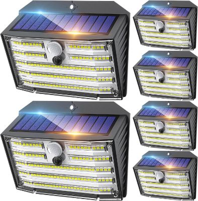 Show details for Solar Lights Outdoor, Super Bright 126LED Solar Security Lights PIR Motion Sensor with 3 Lighting Modes, Waterproof Wall Lights for Outside (6 Pack) Picture of Solar Lights Outdoor, Super Bright 126LED Solar Security Lights PIR Motion Sensor with 3 Lighting Modes, Waterproof Wall Lights for Outside (6 Pack)