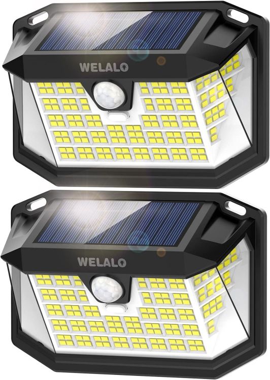 Picture of 188 LED Solar Wall Light – Motion Sensor, IP65 Waterproof, Outdoor Security Light, 2 Pack