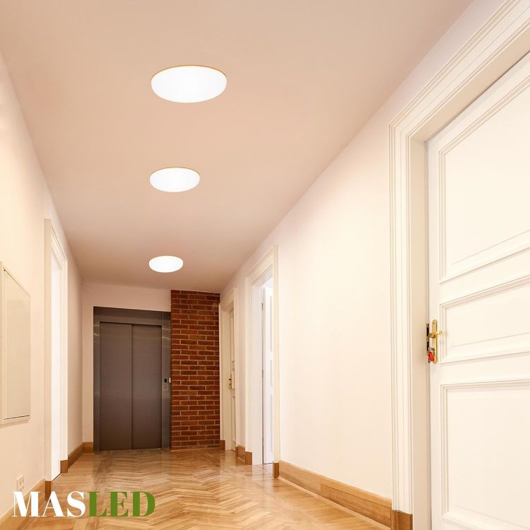 Picture of 24W Ultra-Slim Flush LED Ceiling Light | 4000K Natural White, Upto 20 SQM Coverage