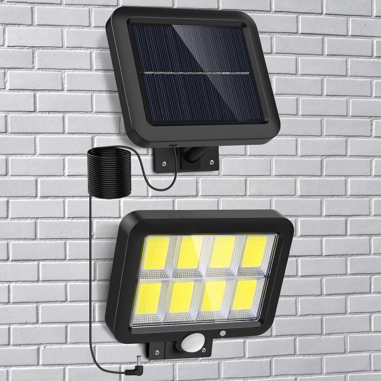 Picture of Solar Security Lights Outdoor, 120 LED Solar Lights Motion Sensor, 3 Modes Solar Flood Lights with 16.4ft Cable, IP65 Waterproof Solar Powered