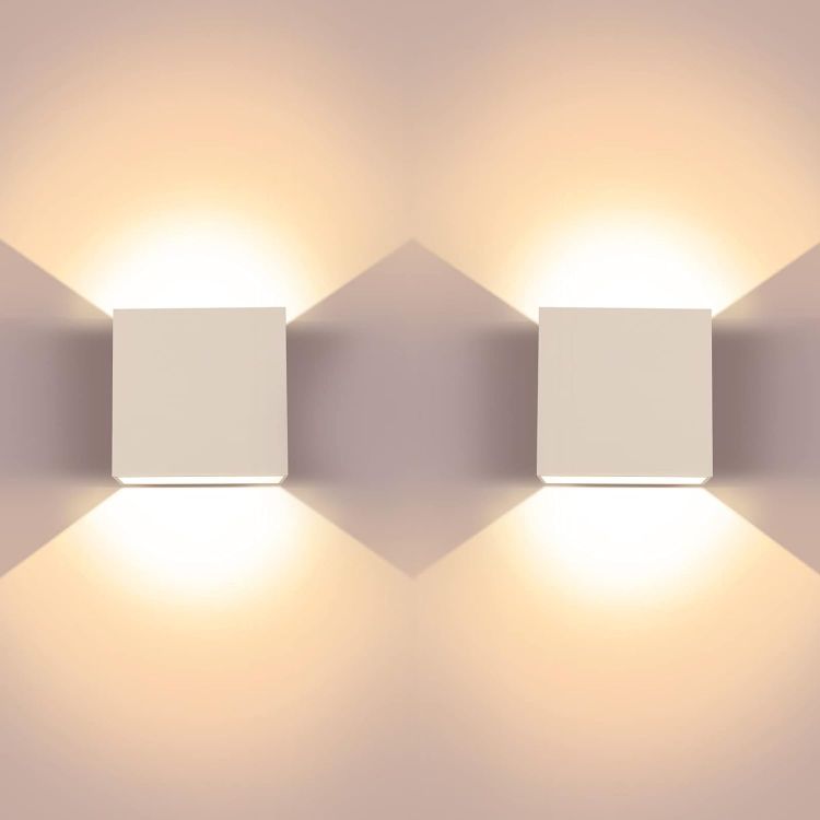 Picture of 2 Pcs Modern Wash Lights, Aluminum Up and Down Indoor Lamp, 6W 3000K LED Wall Sconce