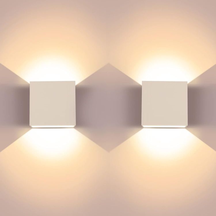 Picture of Up & Down LED Indoor Wall Light – 6W Warm White, Modern Design, LED Wall Sconce, 2 Pack