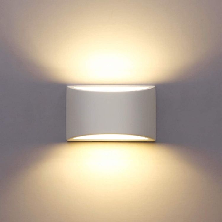 Picture of LED Wall Lights Indoor Modern White Plaster Wall Wash Lights 7W Warm White LED Sconce Up and Down Wall Lamp
