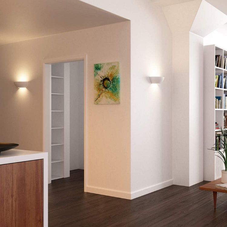 Picture of Up & Down Indoor Wall Light – Half Moon Design, Modern Sconce, Paintable, Eco-friendly