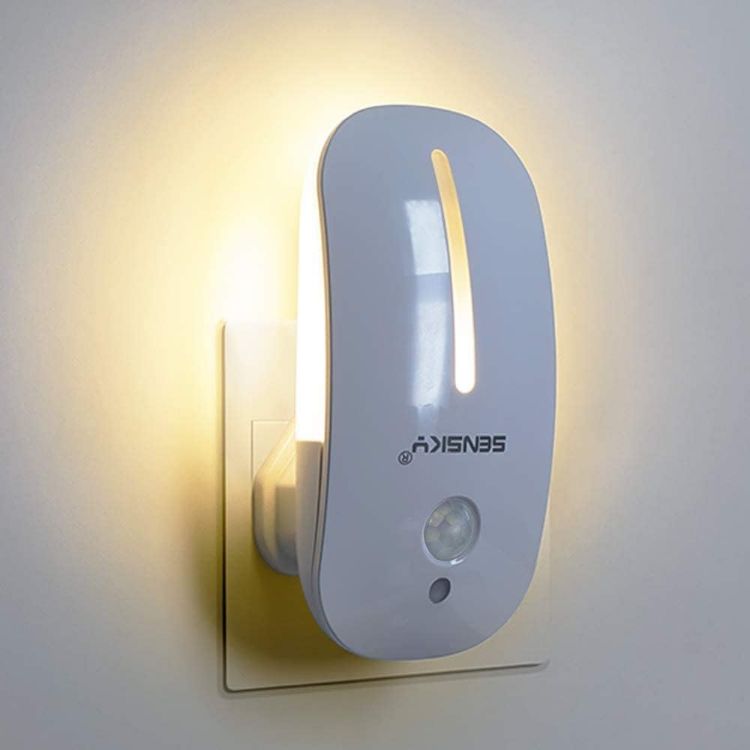 Picture of LED Motion Sensor Night Light – Touch Control, Plug-In Wall Light, Natural White, Dusk to Dawn