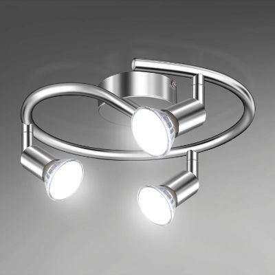 Show details for LED Ceiling Light Rotatable, 3 Way LED Ceiling Spotlight, Chrome & Swivelling Design, Including Picture of LED Ceiling Light Rotatable, 3 Way LED Ceiling Spotlight, Chrome & Swivelling Design, Including